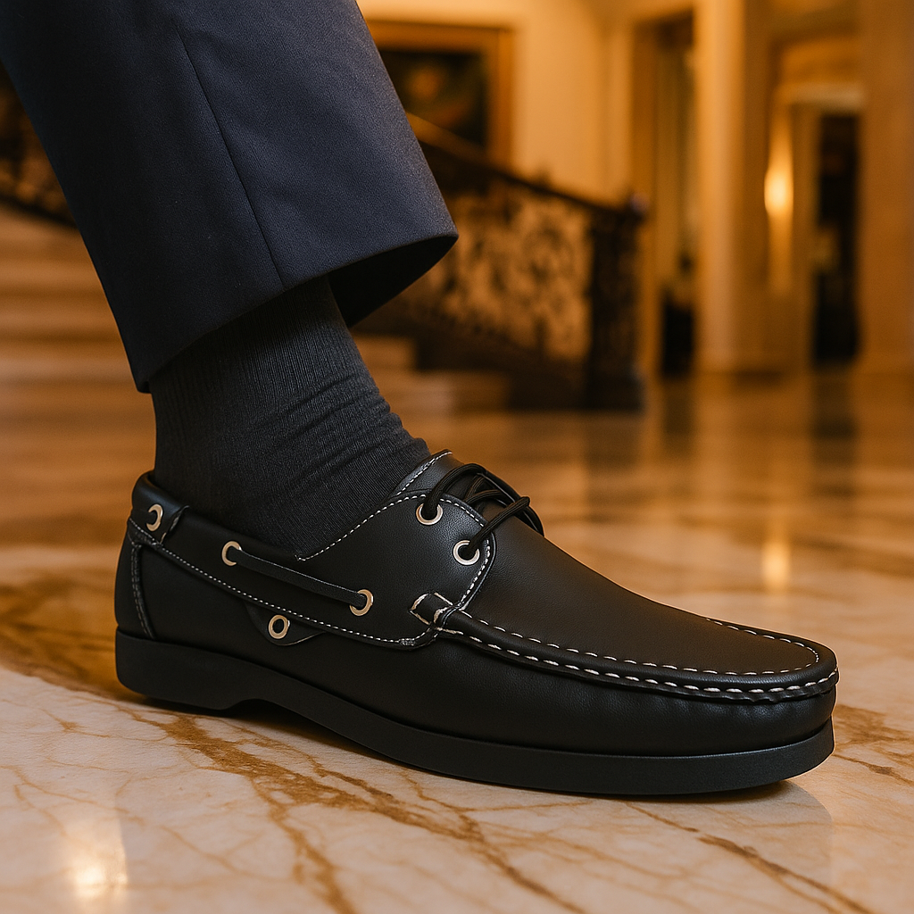 👞Zapato Apache 100% En Cuero Negro para Hombre – Estilo, Elegancia y Comodidad