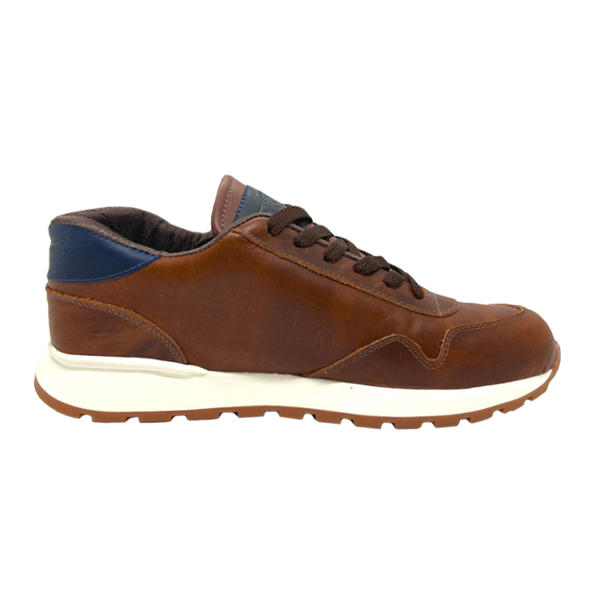 Tenis de Cuero para Hombre Café resistente zapato industria nacional