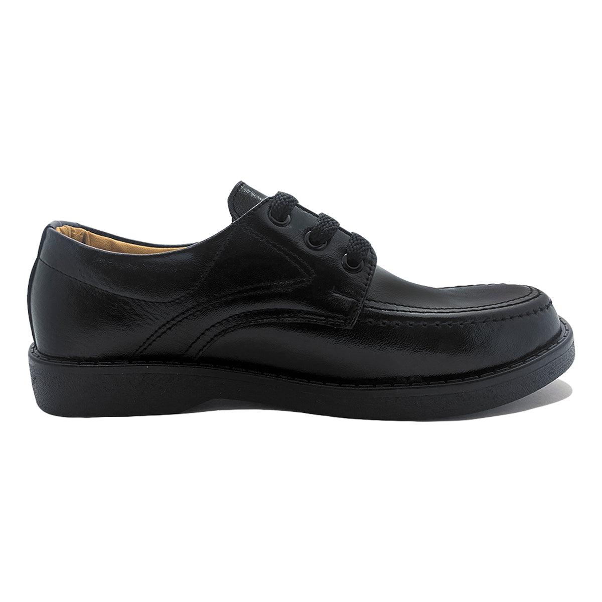 Zapatos colegiales negros en cuero legítimo para niño y niña | Antideslizantes, duraderos y cómodos