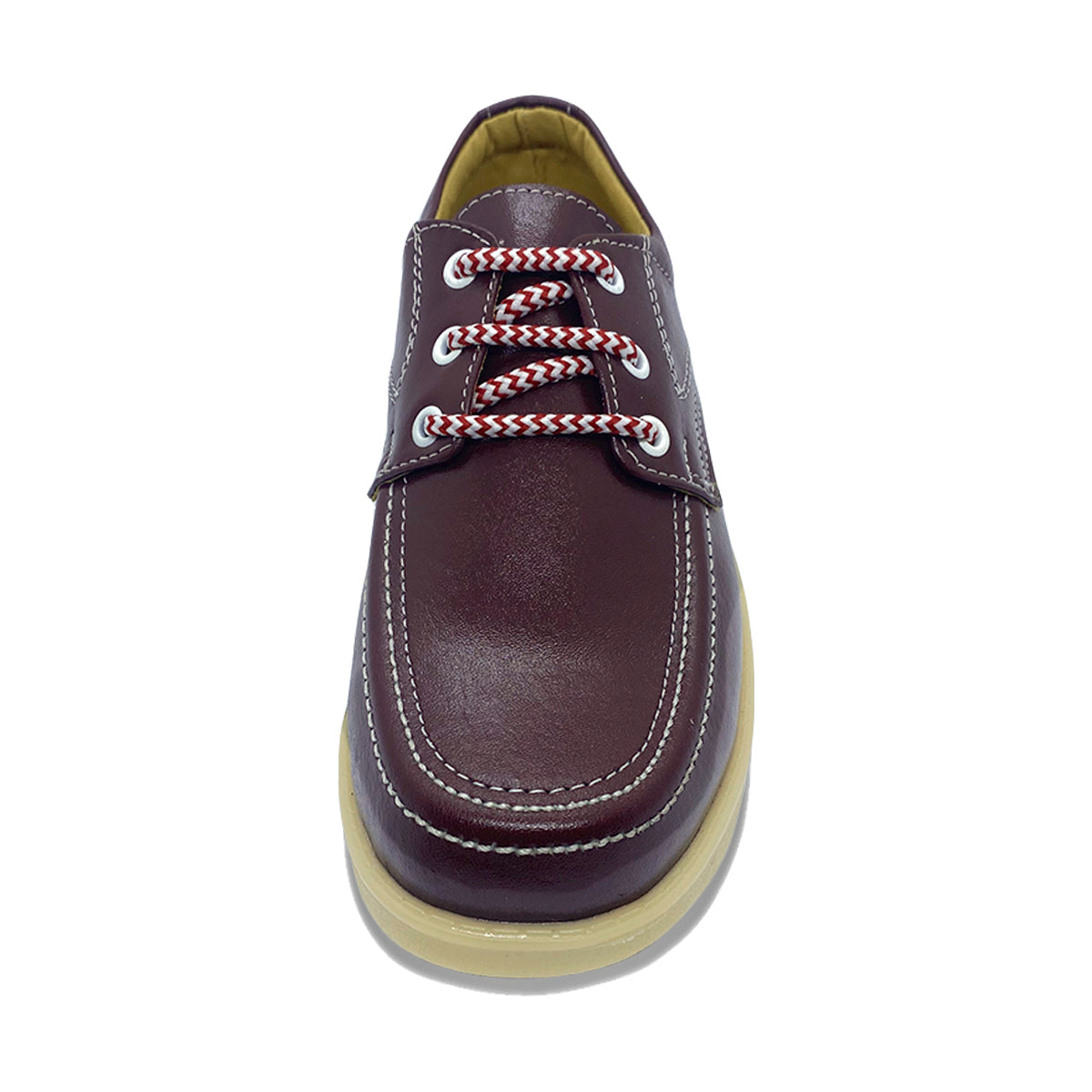 Zapatos colegiales Rojos en cuero legítimo para niño y niña | Antideslizantes, duraderos y cómodos