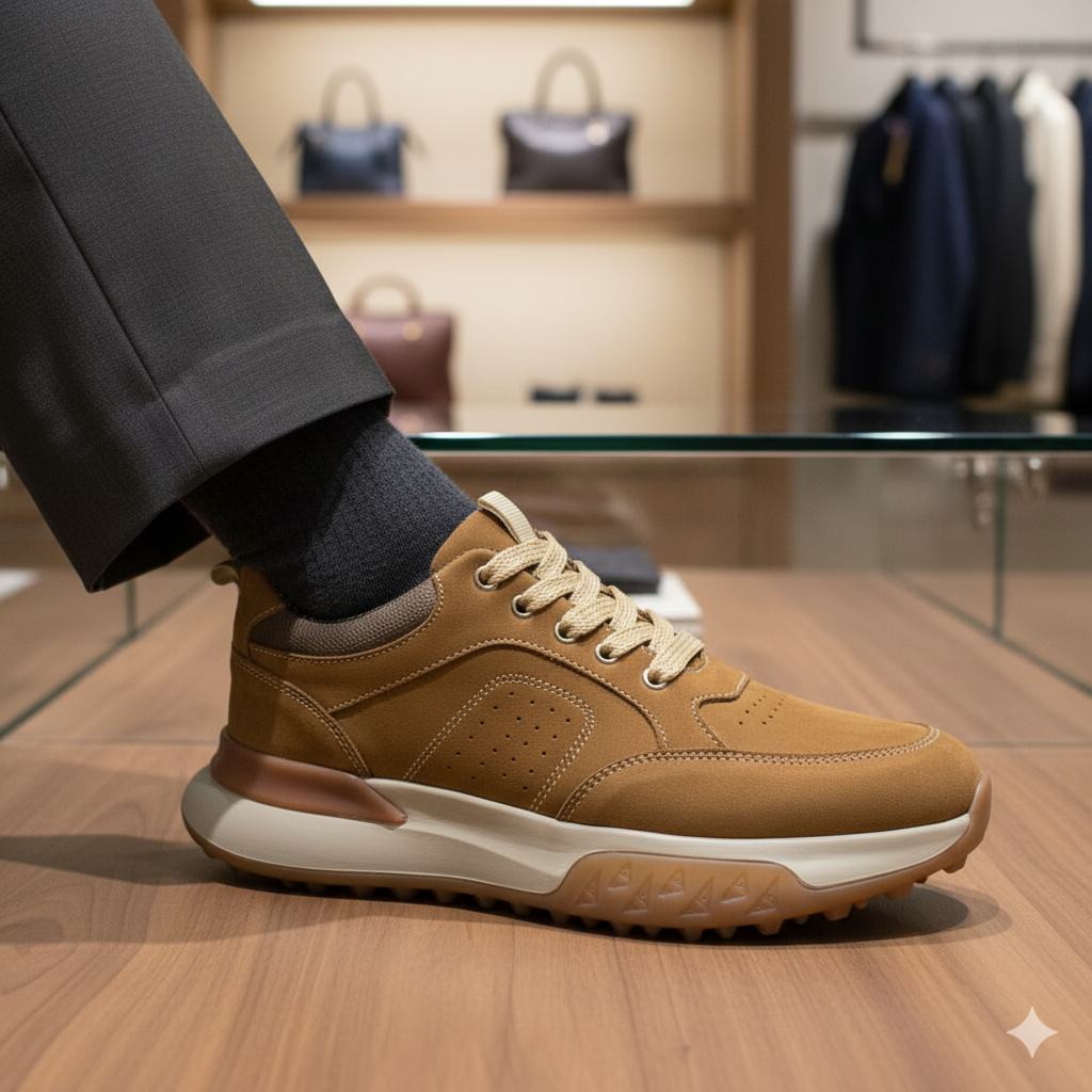 Tenis Semiformal Casual para Hombre Estervi Verona Lite – Cuero Nobuck Premium ✨