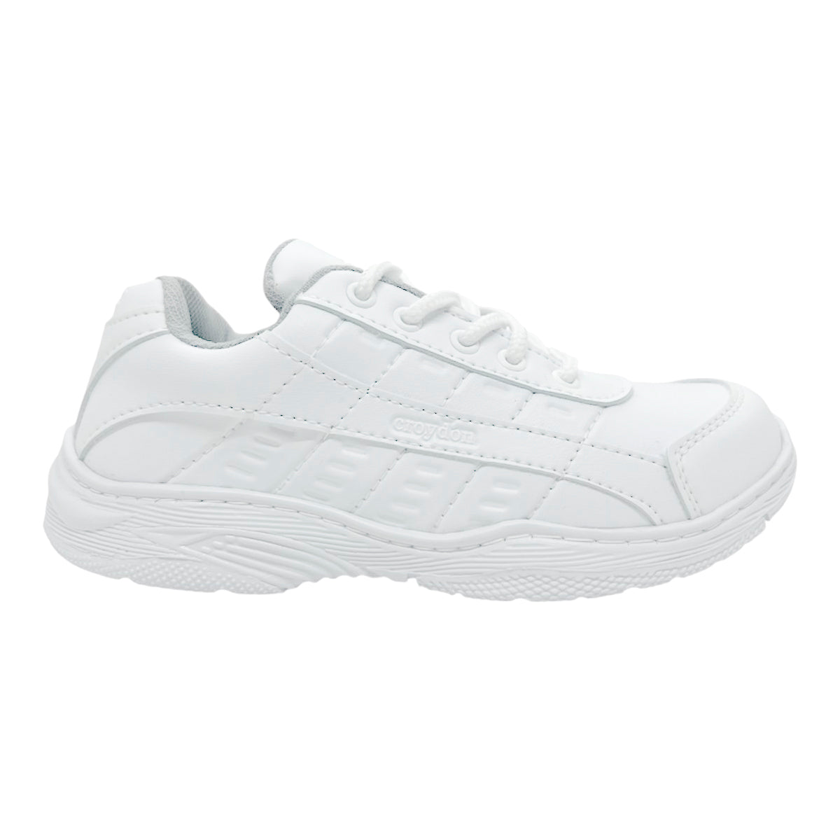 Tenis Escolares Blancos Croydon Cocidos Resistentes, Duraderos y Cómodos para Colegio