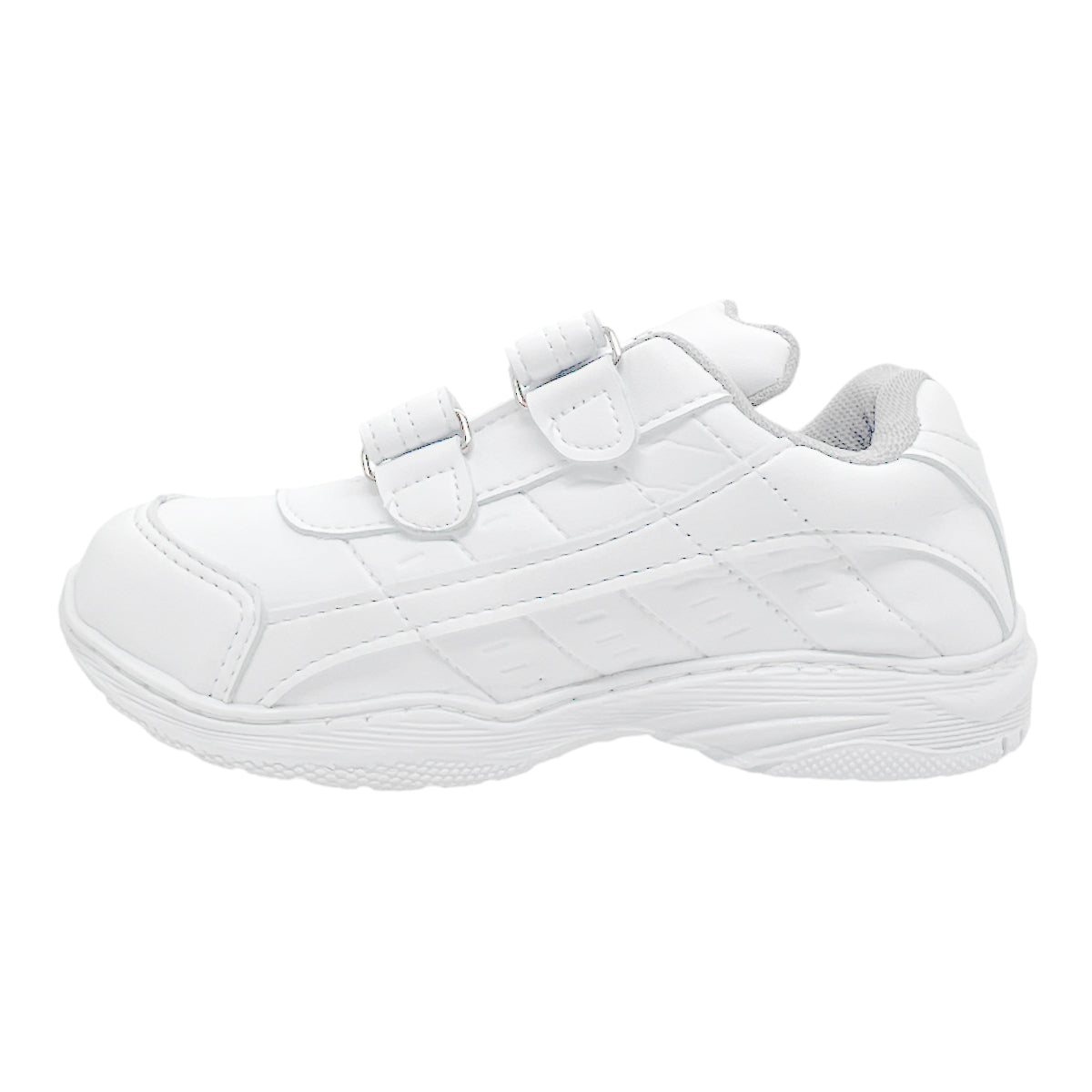 Tenis Escolares Croydon Blancos con Velcro – Antideslizantes, Semi Impermeables y Súper Resistentes