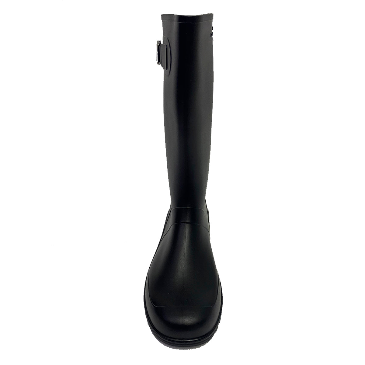 Botas de Lluvia Negras para Mujer 🌧️ Elegantes Impermeables Antideslizantes de Caucho con Hebilla – Moda y Protección