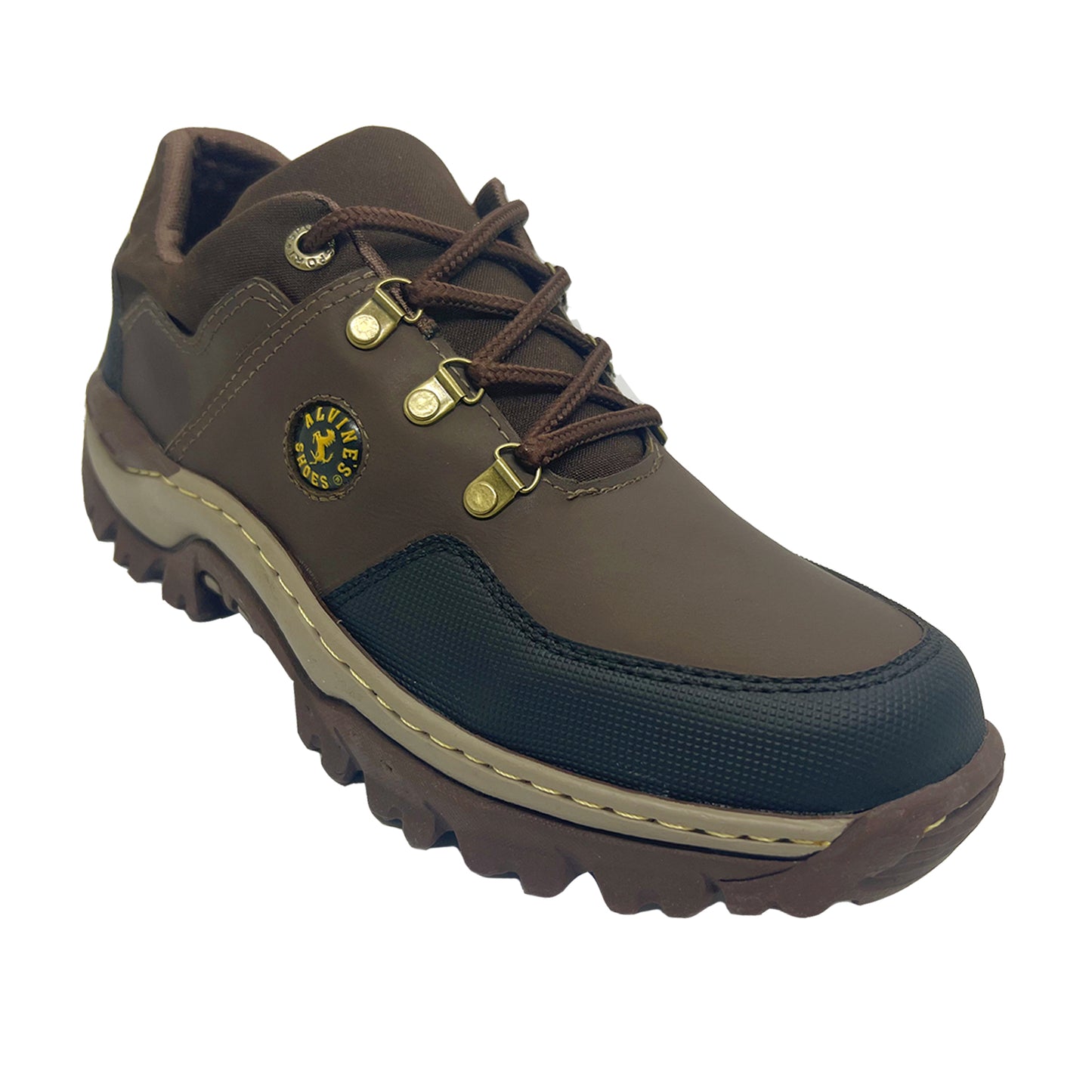 Zapatos Tenis de Cuero Hombre Para Senderismo y Terrenos Ásperos