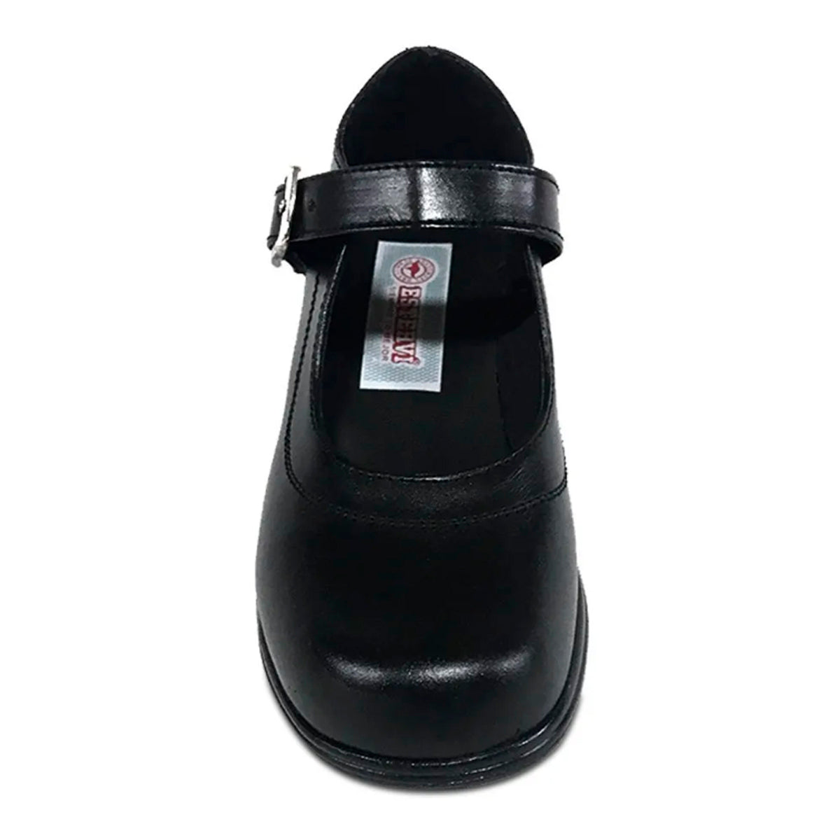 Zapatos colegiales Rojo tipo Mafalda con hebilla para niña en cuero 100% legítimo