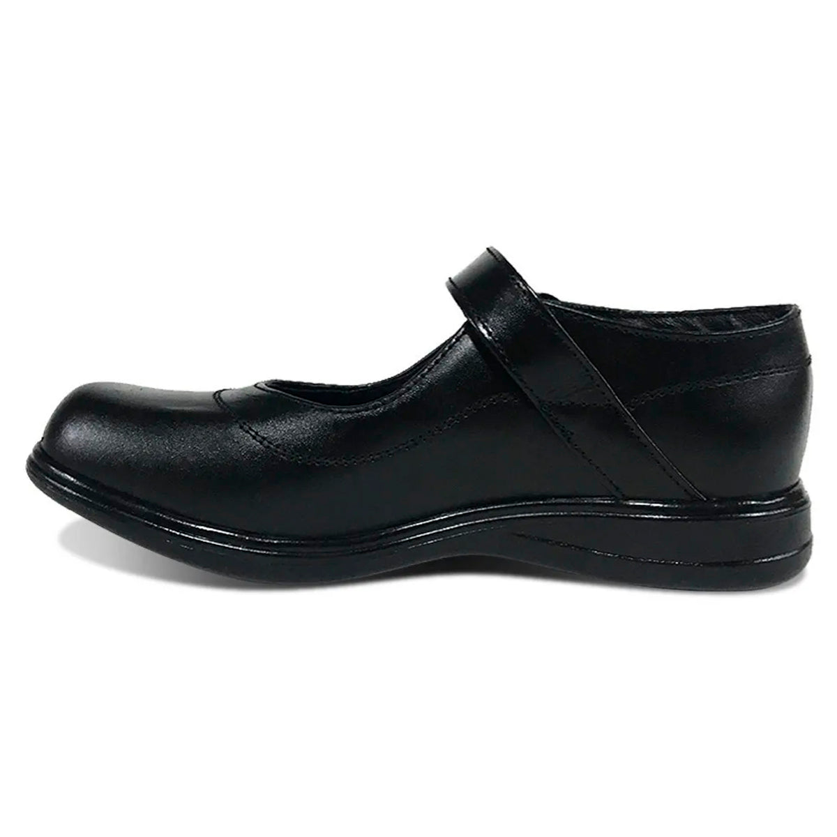 Zapatos colegiales Rojo tipo Mafalda con hebilla para niña en cuero 100% legítimo