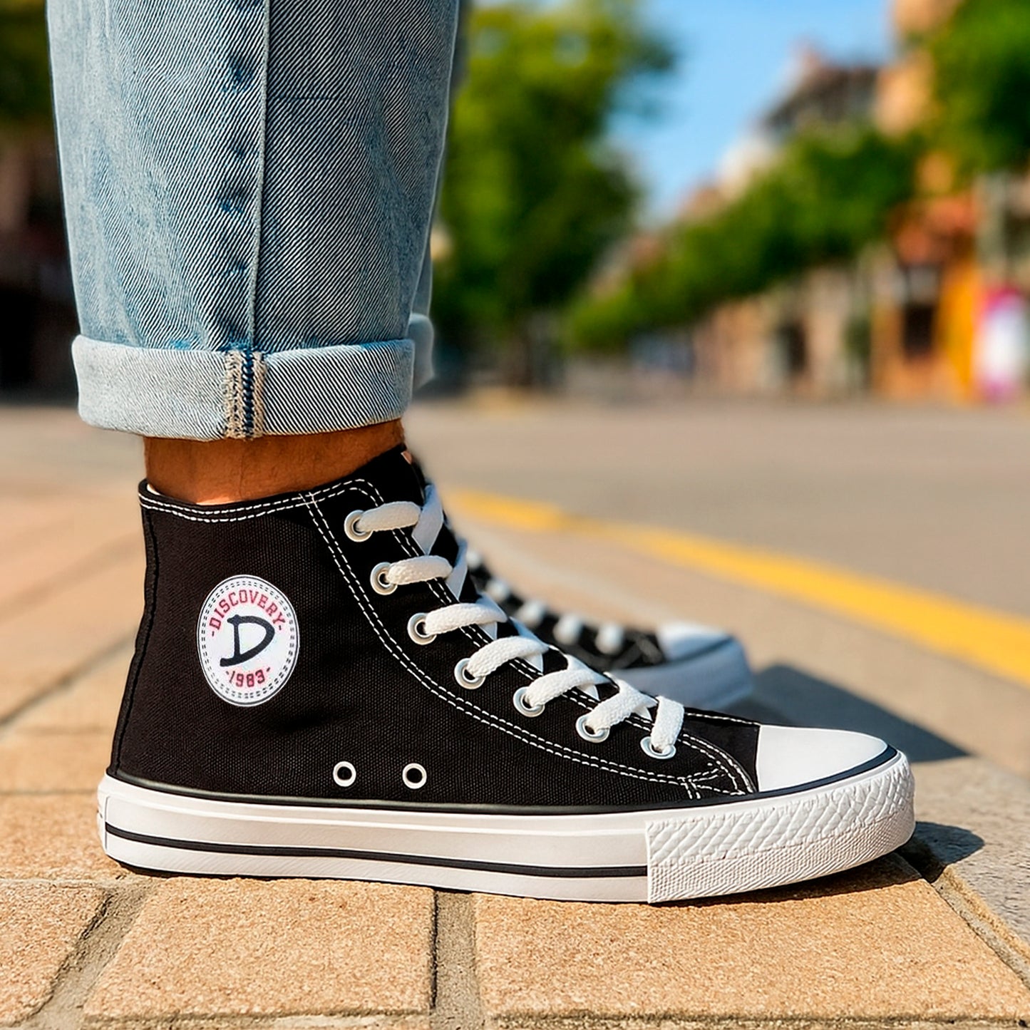 🏆 Tenis Bota Discovery Negro Croydon en Lona – Modelo Alto Casual