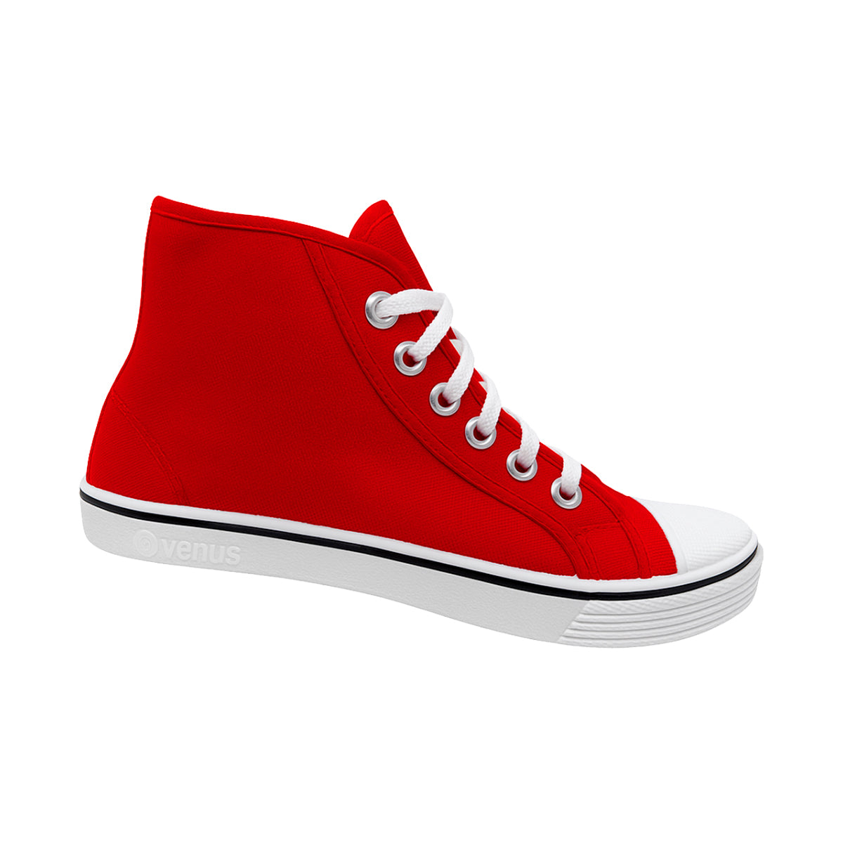 Tenis en Lona RojoTipo Bota Colegial Unisex Venus 👟 Resistentes, Cómodos y Duraderos – Calzado Escolar