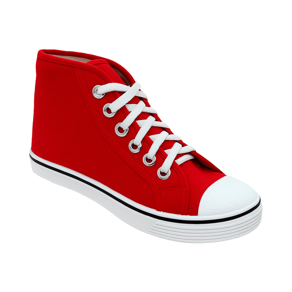 Tenis en Lona RojoTipo Bota Colegial Unisex Venus 👟 Resistentes, Cómodos y Duraderos – Calzado Escolar