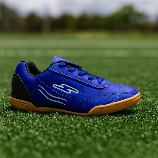 Tenis Deportivos Futsala Torretín Azules Cocido para Hombre y Mujer – Zapatillas Ligeras y Resistentes para Fútbol en Cancha Sintética e Indoor Azul