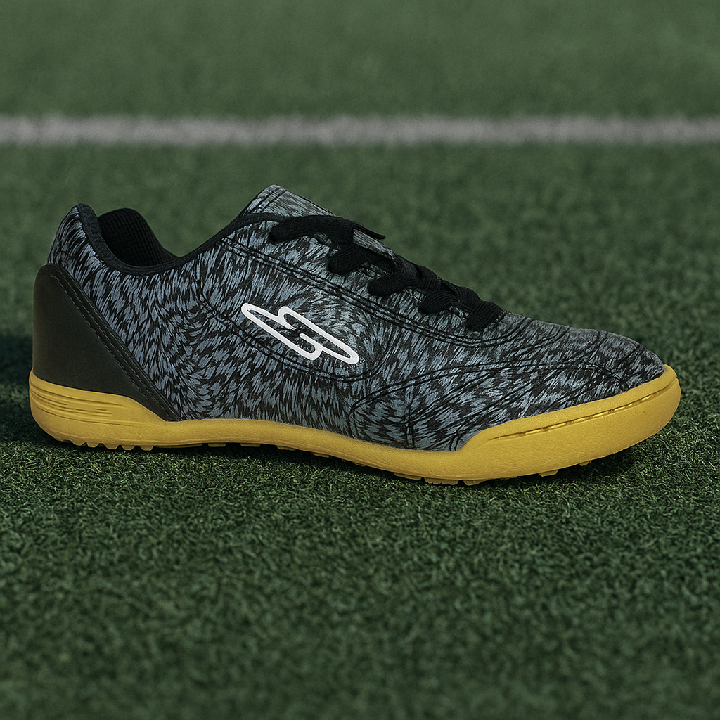 Tenis Zapatillas Futsala Torretín Gris Cocido para Hombre y Mujer Resistentes Fútbol Cancha Sintética