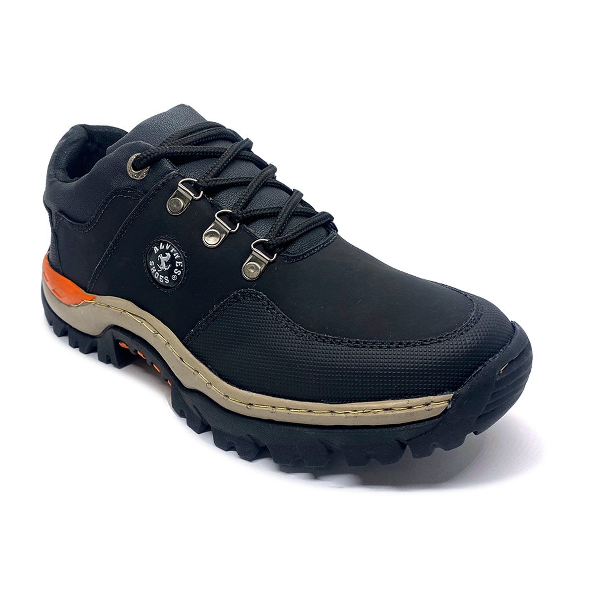 Zapatos Tenis Senderismo Hombre Cuero Cocido Antideslizante Resistentes y Cómodos