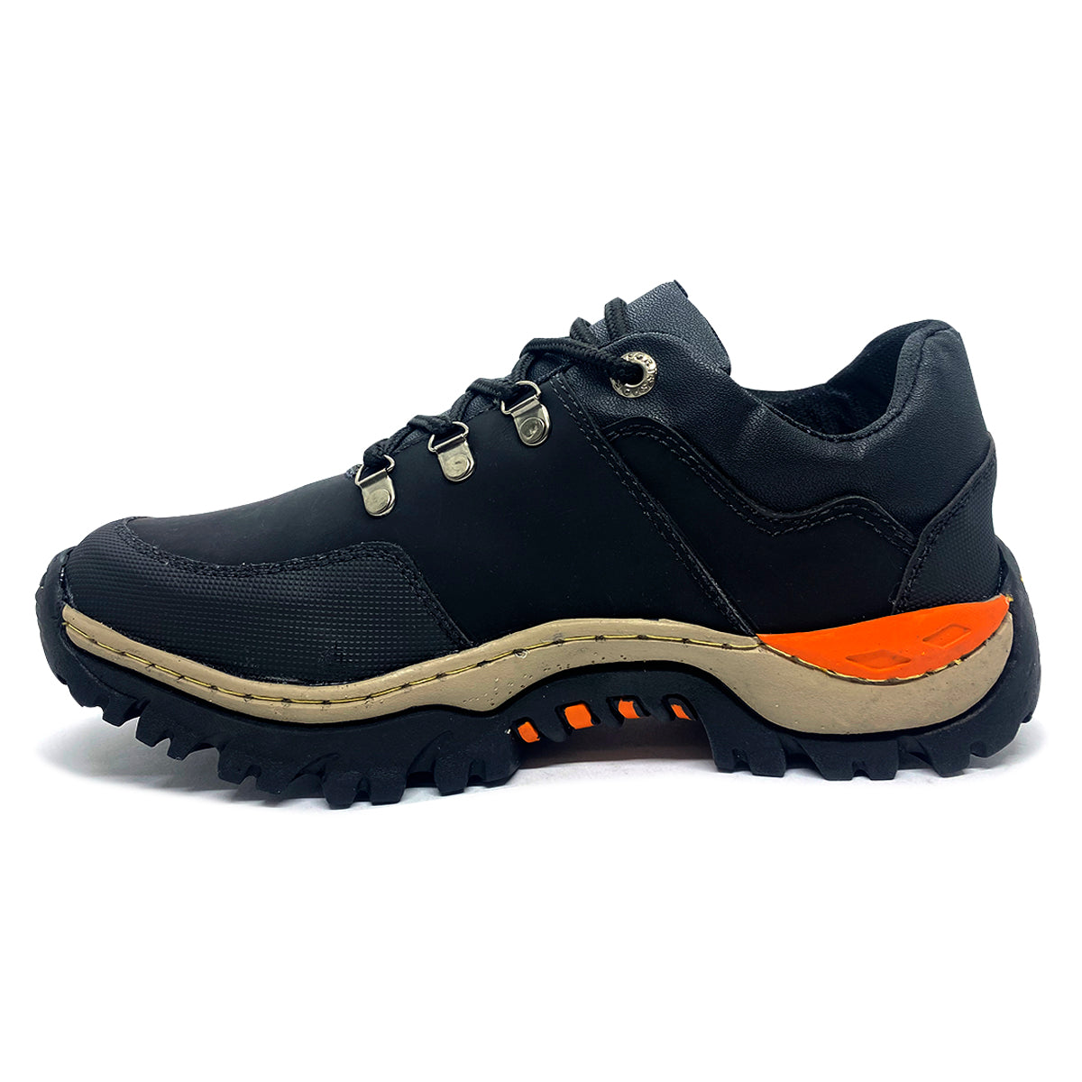 Zapatos Tenis Senderismo Hombre Cuero Cocido Antideslizante Resistentes y Cómodos