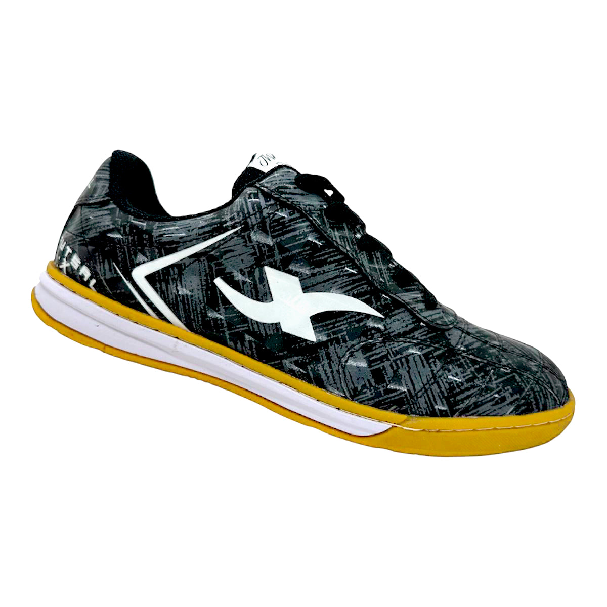 Tenis Negros de Futsal y Cancha Sintética Cocidos 👟 Suela Lisa Antideslizante – Duraderos y Cómodo