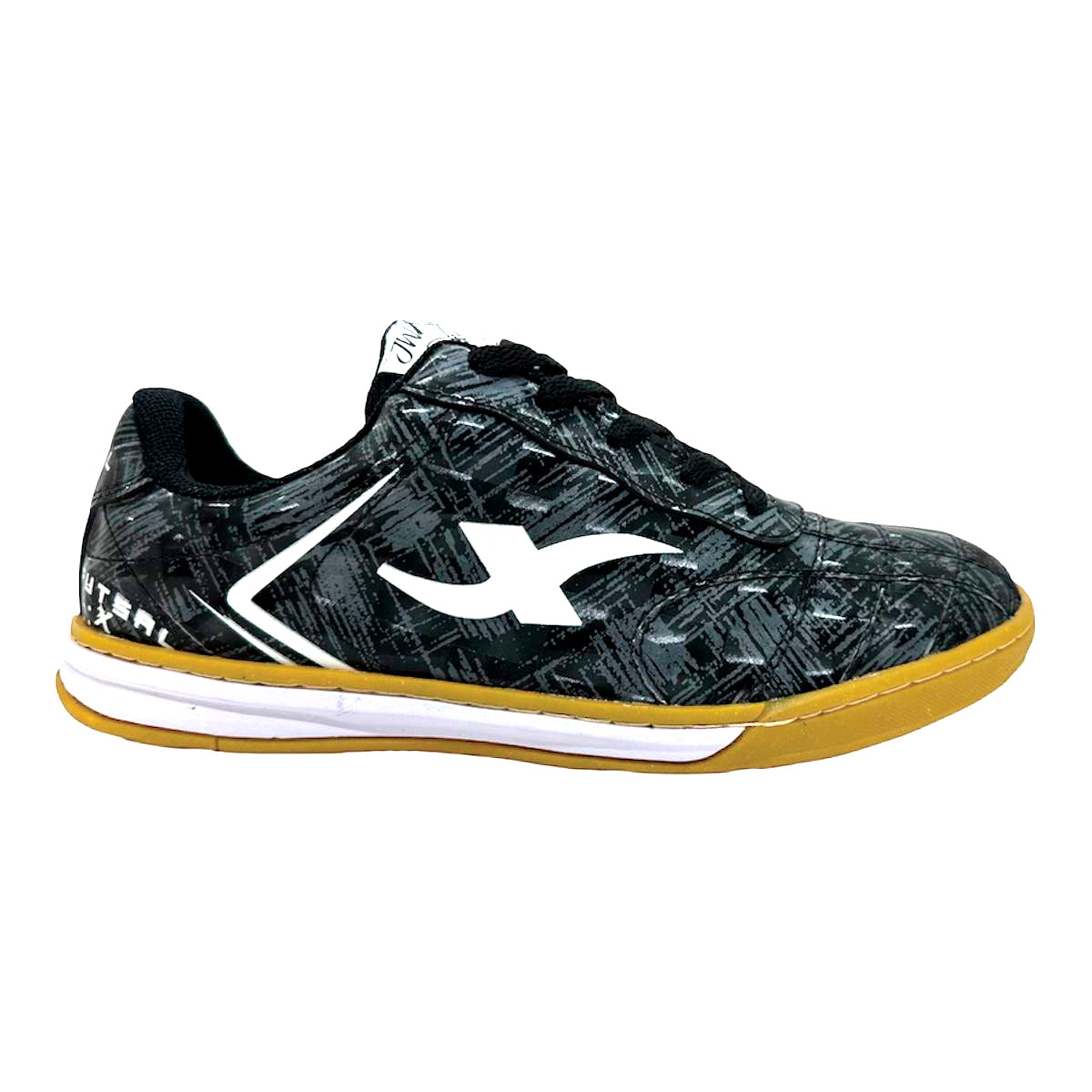 Tenis Negros de Futsal y Cancha Sintética Cocidos 👟 Suela Lisa Antideslizante – Duraderos y Cómodo