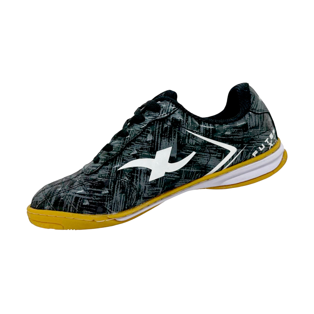 Tenis Negros de Futsal y Cancha Sintética Cocidos 👟 Suela Lisa Antideslizante – Duraderos y Cómodo