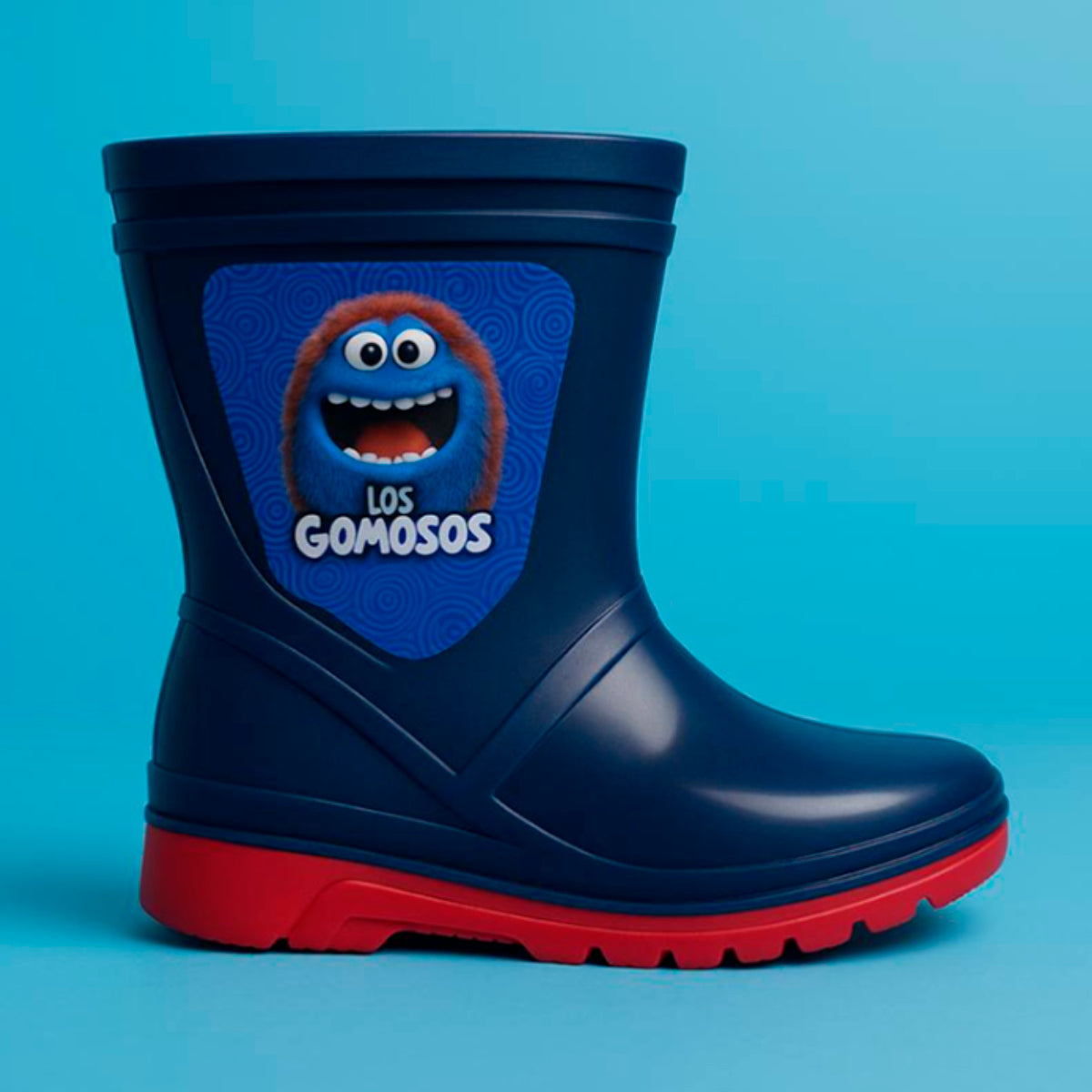 👢 Botas Gomoso Azules Rojas Croydon Para Niño  Impermeables ☔ Caucho Antideslizantes Lluvia🌧️