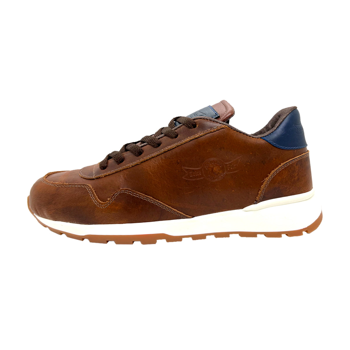 Tenis de Cuero para Hombre Café resistente zapato industria nacional