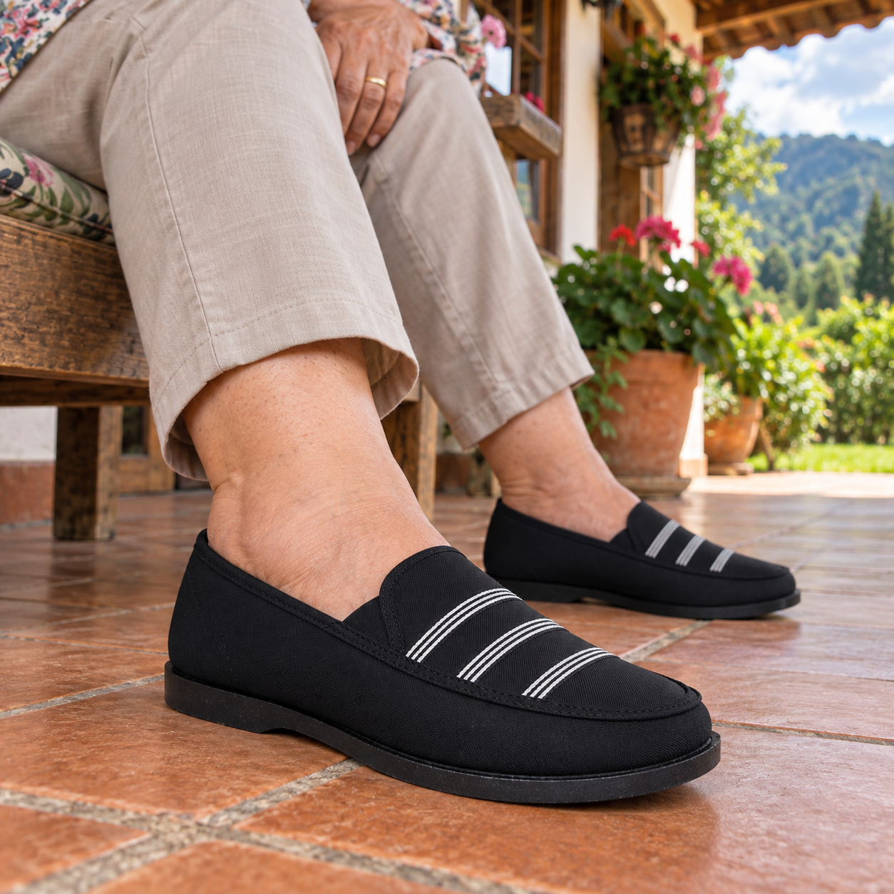 Zapatos Mujer Mocasín Ultralivianos Antideslizantes En Lona Suaves