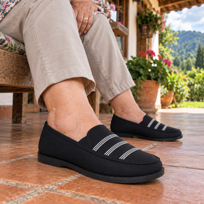 Zapatos Mujer Mocasín Ultralivianos Antideslizantes En Lona Suaves