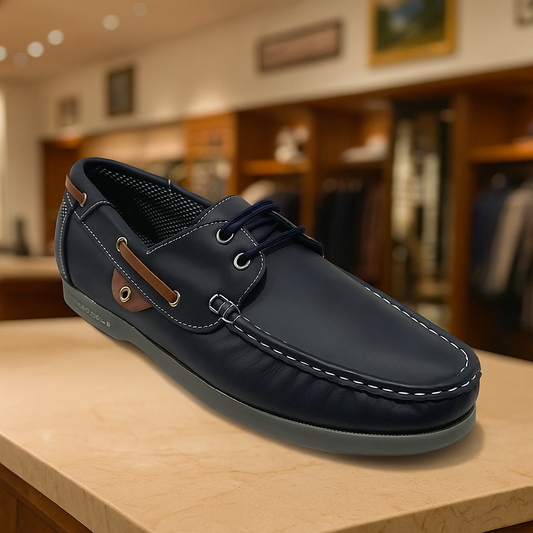 👞Zapato Apache 100% En Cuero Azul para Hombre – Estilo, Elegancia y Comodidad