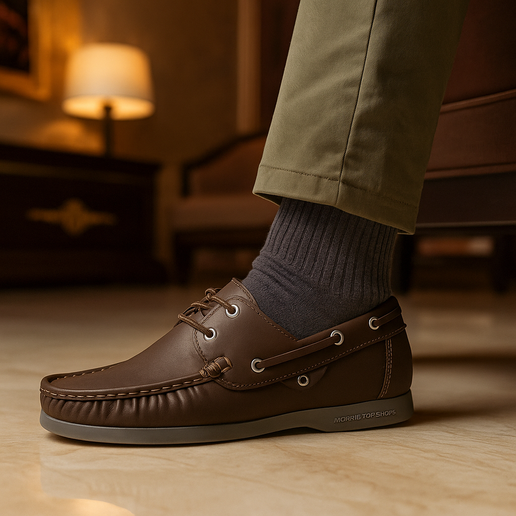 👞Zapato Apache 100% En Cuero Café para Hombre – Estilo, Elegancia y Comodidad