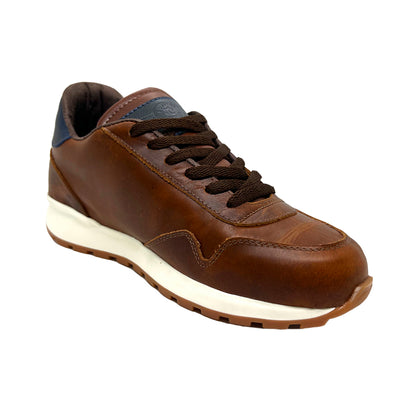 Tenis de Cuero para Hombre Café resistente zapato industria nacional