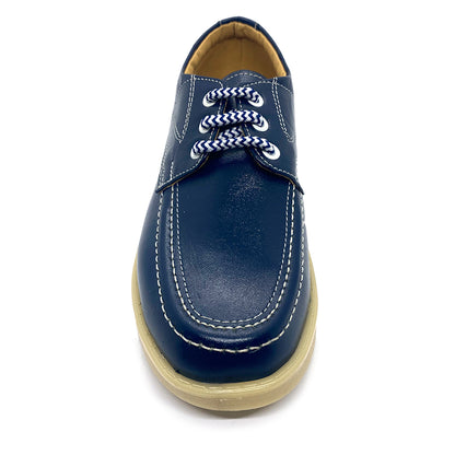 Zapatos colegiales Azules en cuero legítimo para niño y niña | Antideslizantes, duraderos y cómodos