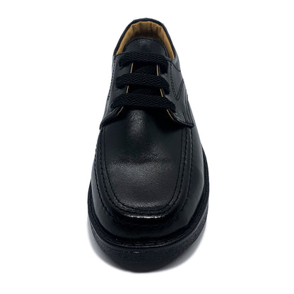 Zapatos colegiales negros en cuero legítimo para niño y niña | Antideslizantes, duraderos y cómodos