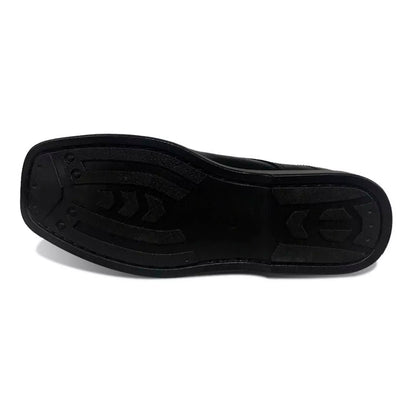 Zapato Colegial Negro en Cuero Niño de Amarrar Cocido Uniforme Escolar  Formal