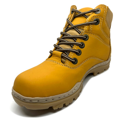 🥾 BOTAS SHOES AMARILLAS 100% CUERO GENUINO PARA HOMBRE 👞 RESISTENTES 💪 ANTIDESLIZANTES 🛡️ HECHO EN COLOMBIA 🇨🇴