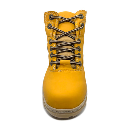 🥾 BOTAS SHOES AMARILLAS 100% CUERO GENUINO PARA HOMBRE 👞 RESISTENTES 💪 ANTIDESLIZANTES 🛡️ HECHO EN COLOMBIA 🇨🇴