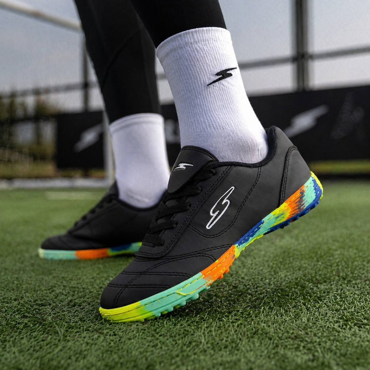 Tenis Torretin Para Sintética Micro Fútbol Futsala Suela Colores Antideslizante Negro