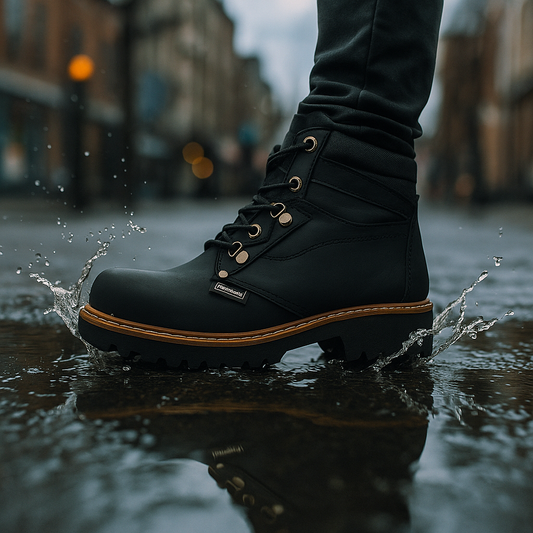 🥾 BOTAS NEGRAS ALVINES 100% CUERO GENUINO UNISEX HOMBRE 👨 MUJER 👩 | RESISTENTES 💪 DURADERAS ⏳ Y ANTIDESLIZANTES 🛡️