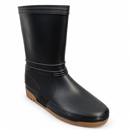 Botas de Lluvia para Mujer en Caucho Impermeable Antideslizante – Caña Ancha Negras