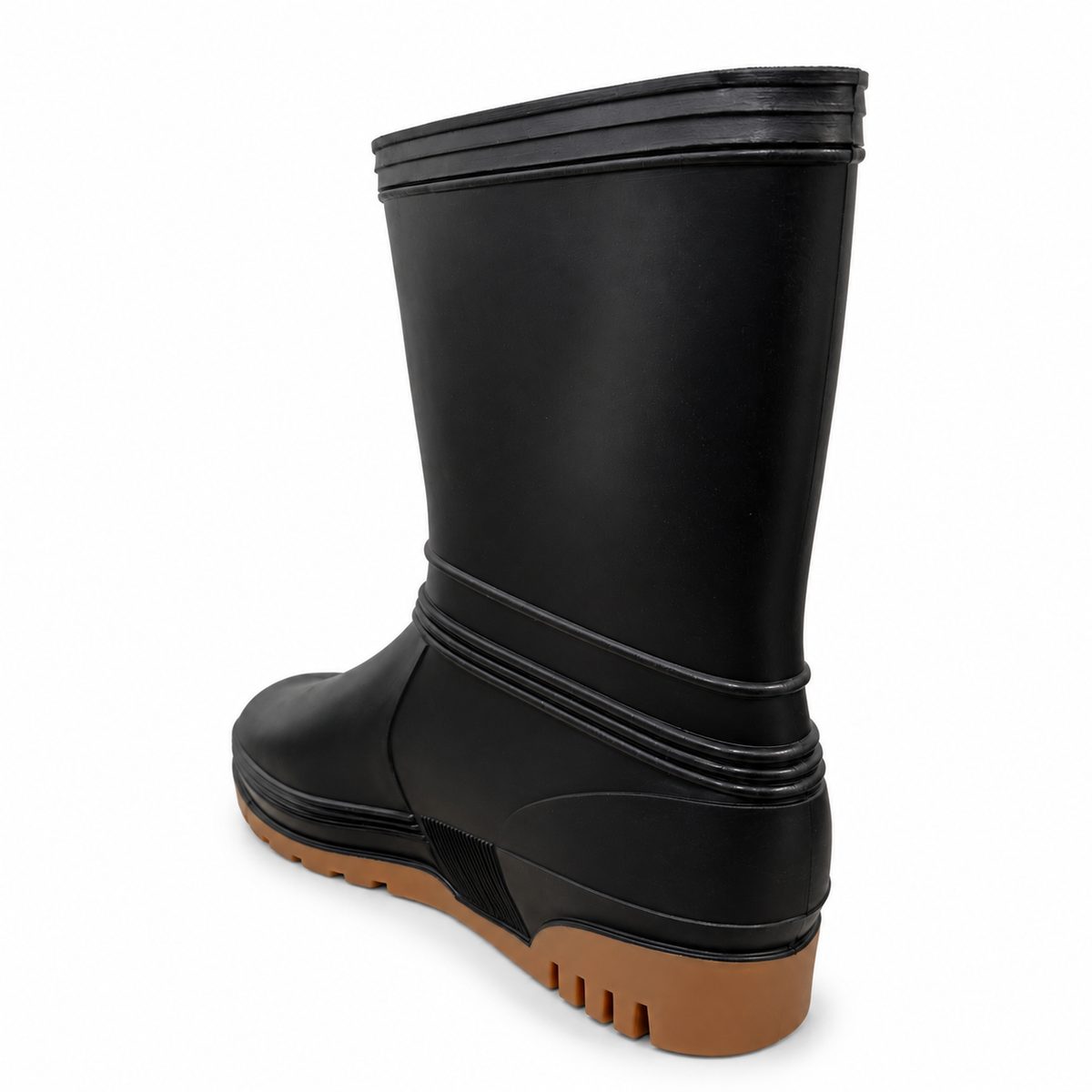 Botas de Lluvia para Mujer en Caucho Impermeable Antideslizante – Caña Ancha Negras