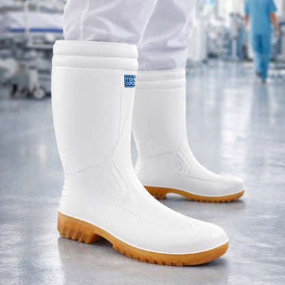 Botas Impermeables Machita Blancas Dotación Aseo, Clínica y Hospitalaria Antideslizantes