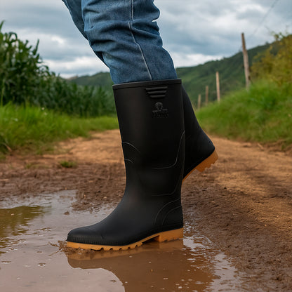 🛠️ Botas Llanera Negras en Caucho Venus 👢 Impermeables Antideslizantes 🌧️ Finca, Pantano, Moto 🚜 Industria Colombiana