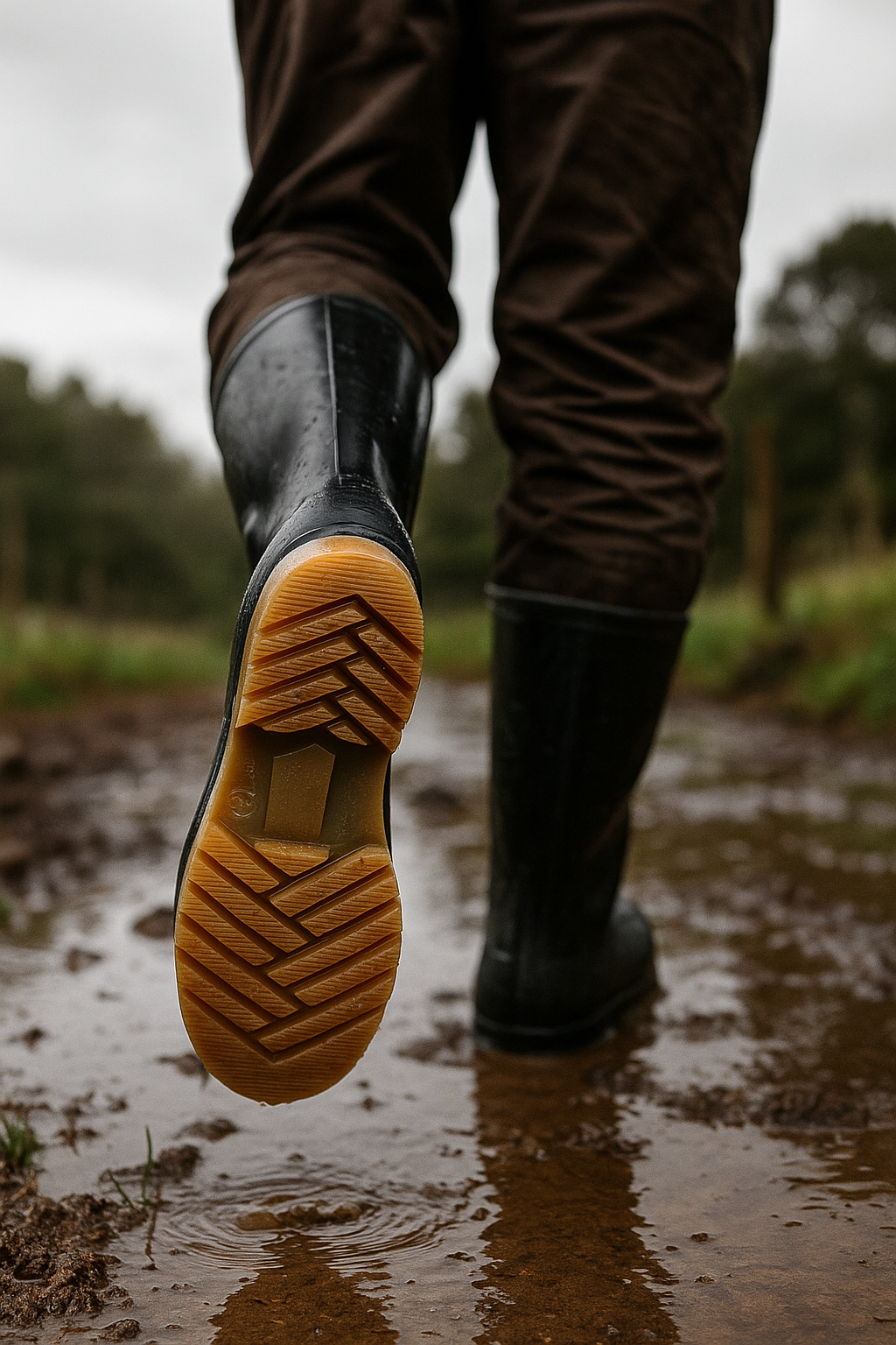 👷‍♂️Botas de Caucho para Lluvia e Industria Macha Caña Alta Croydon – Impermeables, Antideslizantes de Dotación