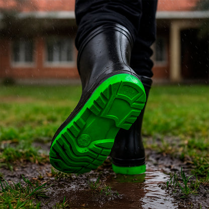 👢 Botas Gomoso Negras Croydon Para Niño  Impermeables ☔ Caucho Antideslizantes Lluvia🌧️