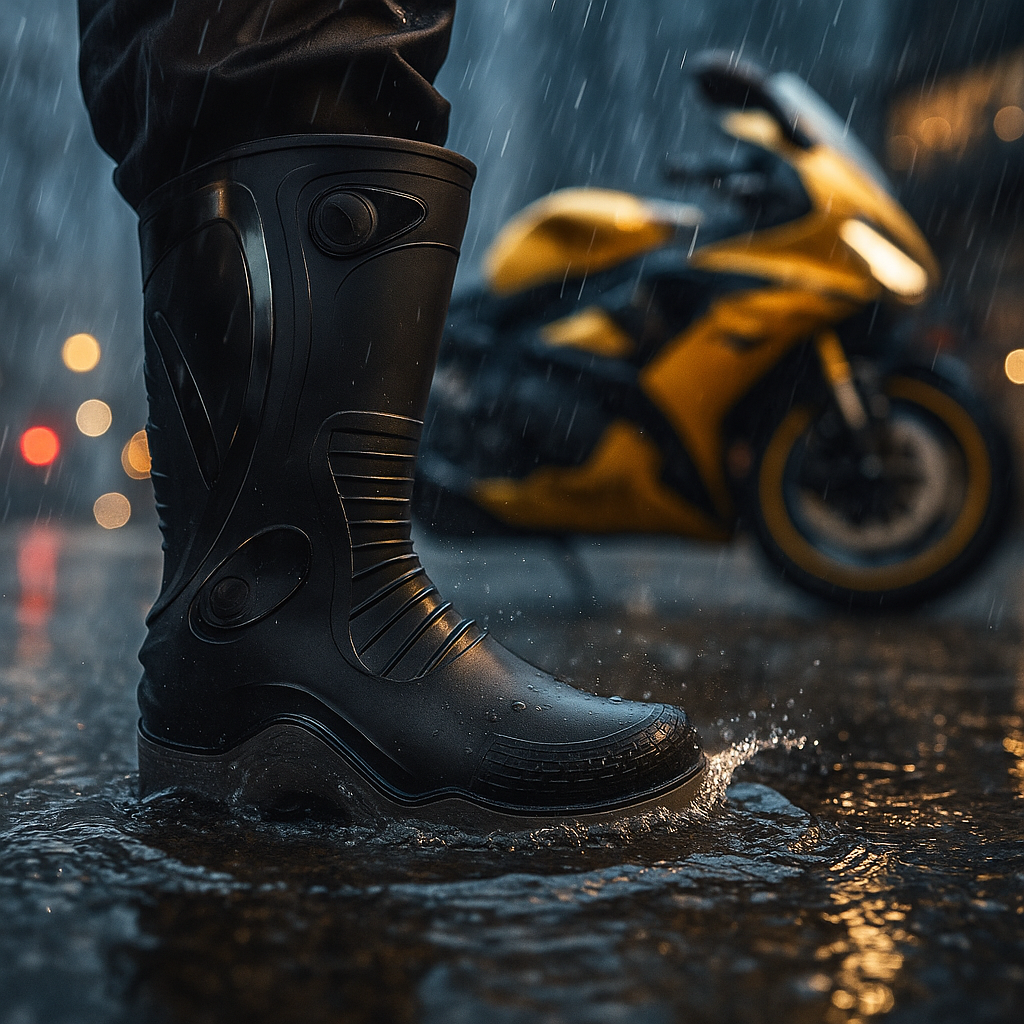 🏍️ Botas Impermeables Dakar para Motociclistas – Botas de Lluvia Invierno en PVC con Suela Antideslizante y Protección Reforzada ☔