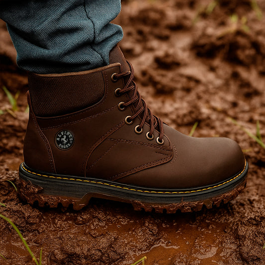 👢 BOTAS ALPINA CAFÉ – 100% CUERO GENUINO | RESISTENCIA Y ESTILO TODO TERRENO