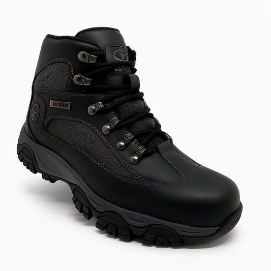 Bota Outdoor Trekking Negra Estervi – Resistencia y Confort Todo Terreno 🥾⛰️🌲