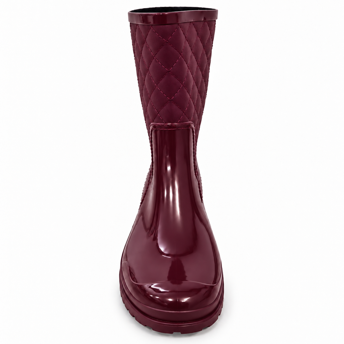 Botas de Caucho Impermeables para Mujer Elegantes y Antideslizantes Vinotinto