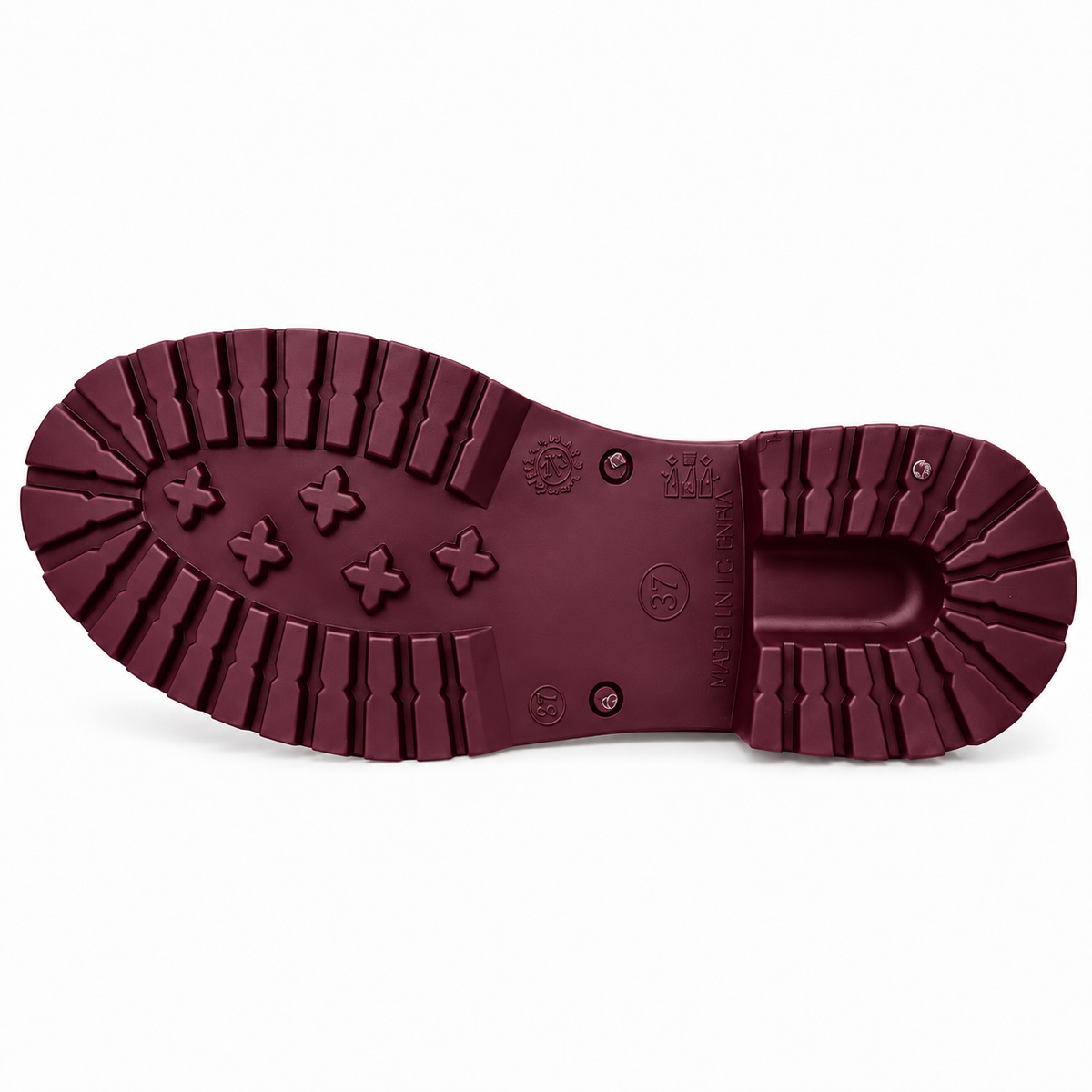 Botas de Caucho Impermeables para Mujer Elegantes y Antideslizantes Vinotinto