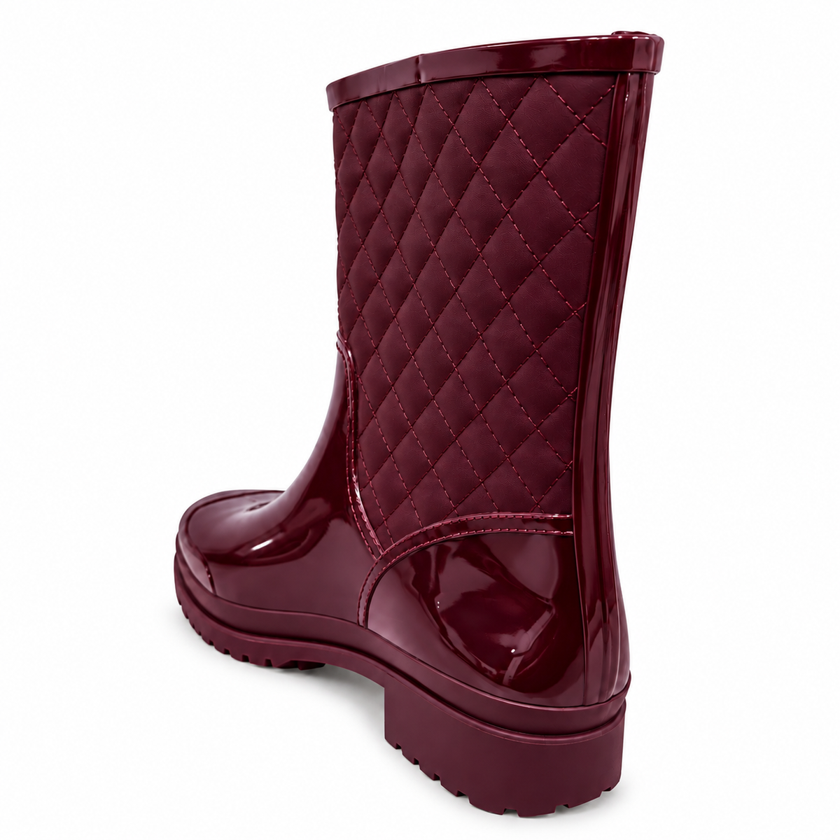 Botas de Caucho Impermeables para Mujer Elegantes y Antideslizantes Vinotinto