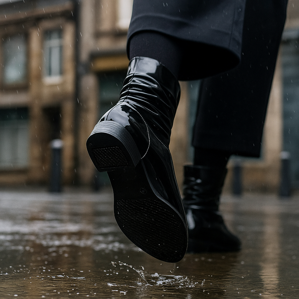 👢 Bota de Lluvia Mujer Impermeable de Caucho Elegante con Punta Fina 👩‍🦰