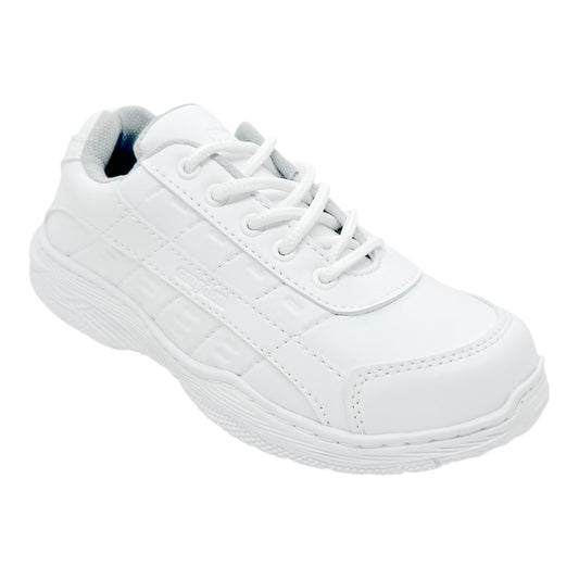 Tenis Escolares Blancos Croydon Cocidos Resistentes, Duraderos y Cómodos para Colegio