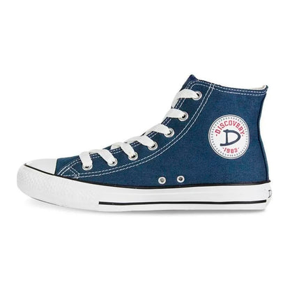 🏆 Tenis Bota Discovery Azul Croydon en Lona – Modelo Alto, Resistentes y Antideslizantes